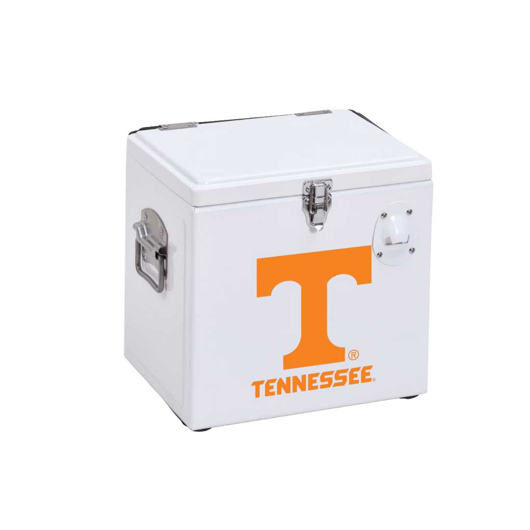 cooler with the University of Tennessee logo on the front