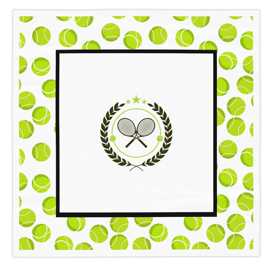 tennis themed mahjong mat