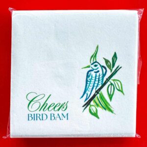 Bird Bam themed napkins from Mahjong & Magnolias
