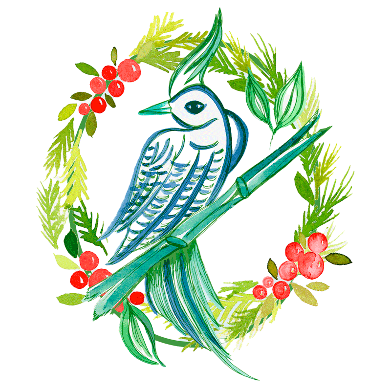 Mahjong & Magnolias holiday themed logo