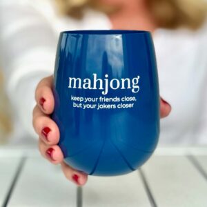 Let's Talk Mahjong Glass from Mahjong & Magnolias