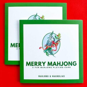 Merry Mahjong holiday themed fun mahjong playing card from Mahjong & Magnolias