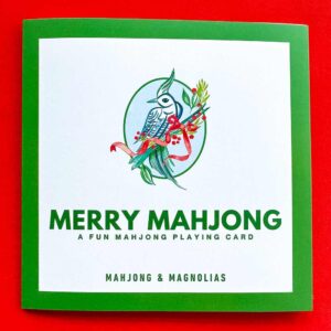 Merry Mahjong holiday themed fun mahjong playing card from Mahjong & Magnolias
