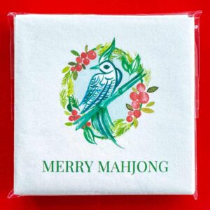Merry Mahjong holiday themed napkins from Mahjong & Magnolias