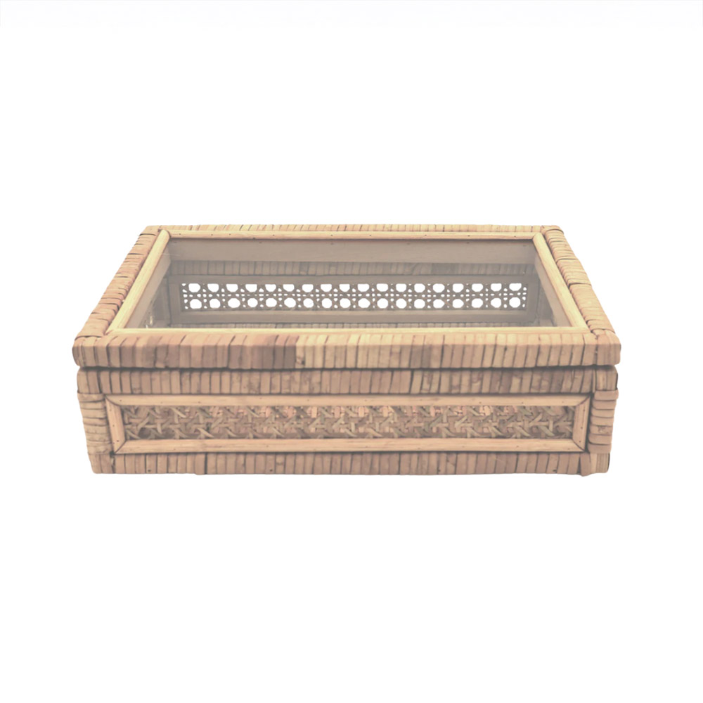 The Mahjong House Rattan Box for Mahjong Tiles