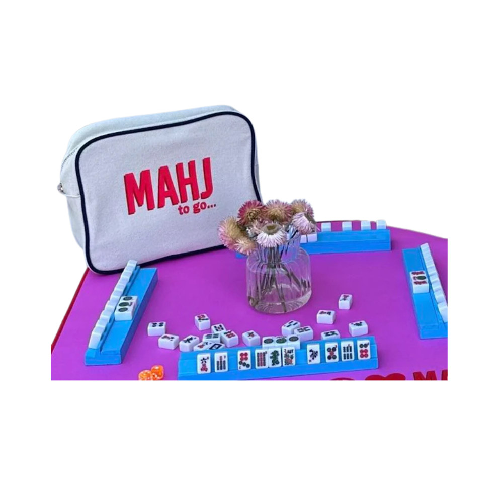 Mahj to Go Canvas Preppy Travel Set of Mahjong Tiles