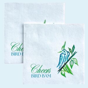 Bird Bam Mahjong themed cocktail napkins