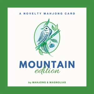 Mountain themed novelty mahjong playing card from Mahjong & Magnolias