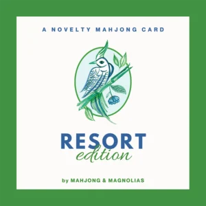 Resort themed novelty mahjong playing card from Mahjong & Magnolias