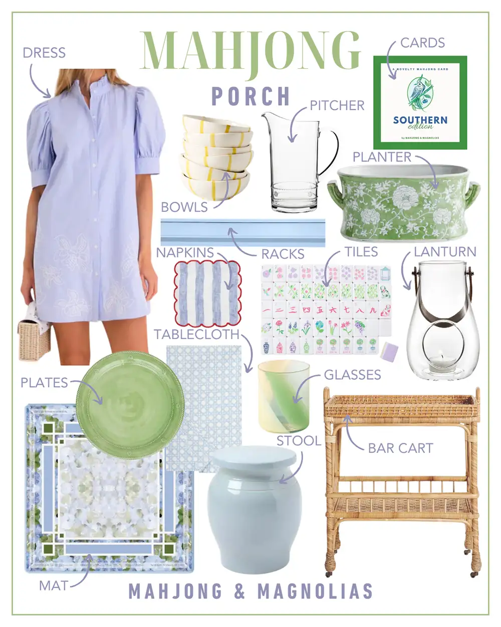 mahjong porch collage